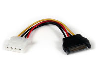 Startech.com Adaptador de Cable de Alimentaci�n SATA a LP4 de 6 pulgadas ? H/M (LP4SATAFM6IN)